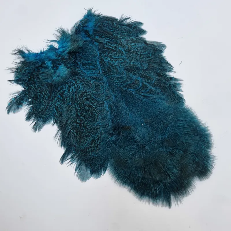 Whiting Coq de Leon Hen Soft Hackle with Chickabou in Speckled Kingfisher Blue-8